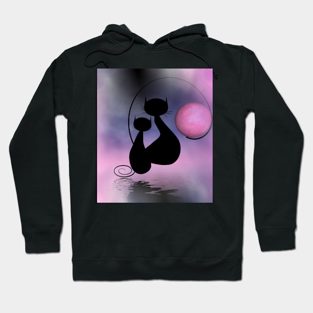 mooncat's love Hoodie by issabild